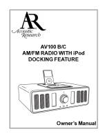 Acoustic Research AV-100-C - Owners Manual